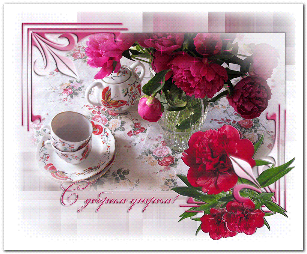 Красивые картинки с цветами "Доброе утро" (55 фото)